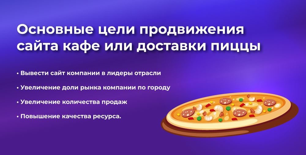 Продвижение сайта для пиццы